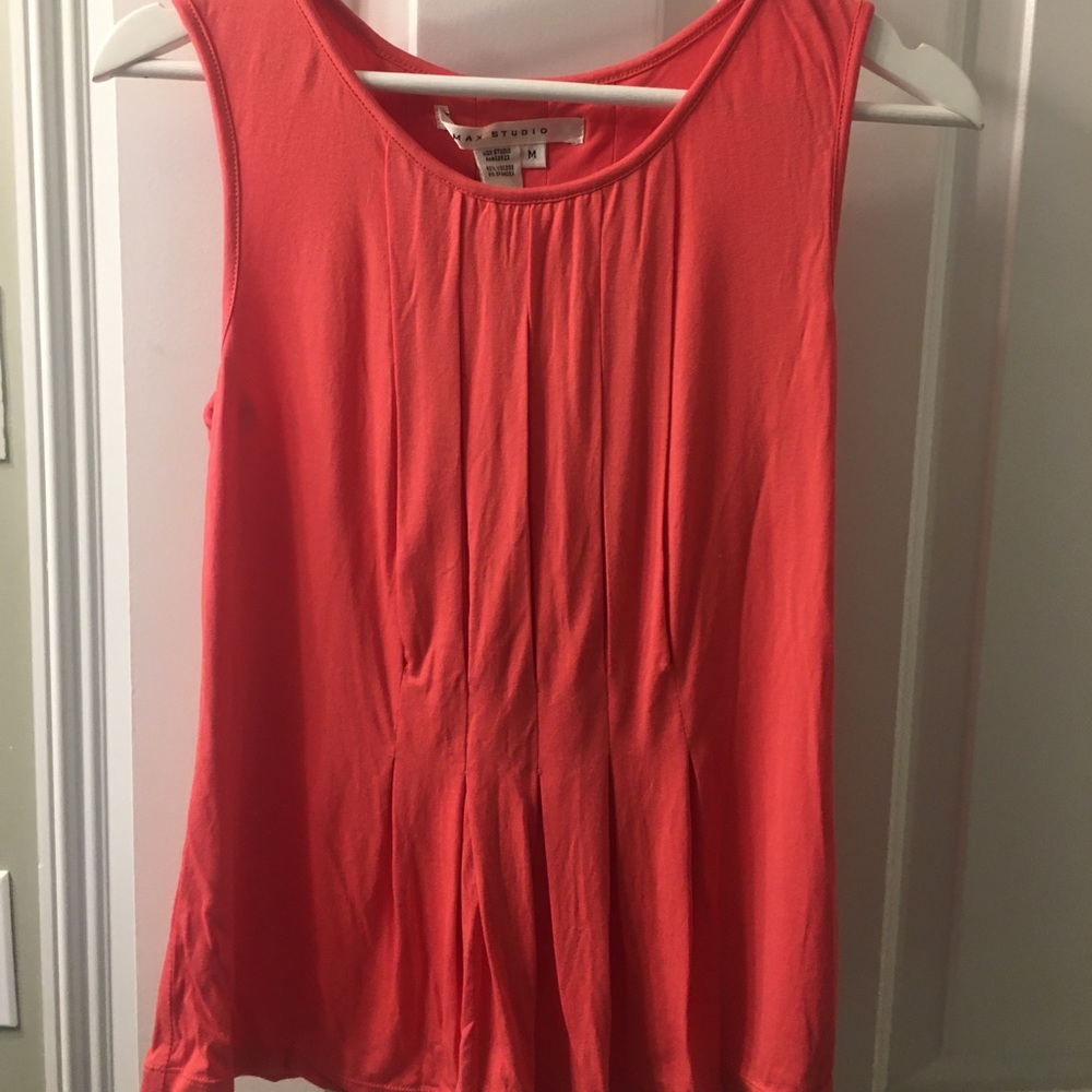 Coral Pleat Top